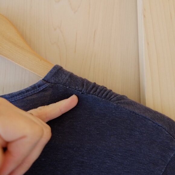 Prairie Underground Hemp Wrap Dress Slate Blue Sz. Small - Picture 5 of 9